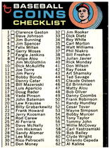 1971 Topps Base Set #161 Coins Checklist