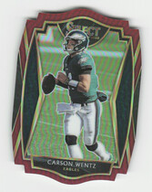 2020 Panini Select Red Die-Cut Prizm #116 Carson Wentz