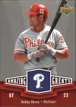 2006 Upper Deck Amazing Greats #BA Bobby Abreu