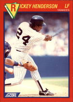 1989 Score Hottest 100 Stars #45 Rickey Henderson