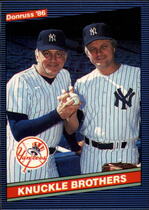1986 Donruss Base Set #645 Phil and Joe Niekro