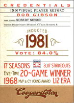 2012 Panini Cooperstown Credentials #16 Bob Gibson