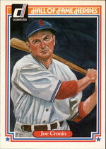 1983 Donruss Hall of Fame Heroes #20 Joe Cronin