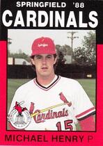 1988 Best Springfield Cardinals #4 Mike Henry