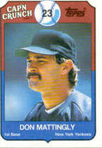 1989 Topps Capn Crunch #8 Don Mattingly
