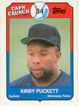 1989 Topps Capn Crunch #20 Kirby Puckett