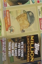 2010 Topps Update Million Card Giveaway Unredeemed #TMC-25 Mickey Mantle