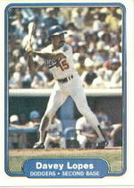 1982 Fleer Base Set #12 Davey Lopes