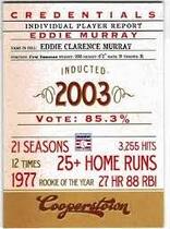 2012 Panini Cooperstown Credentials #3 Eddie Murray