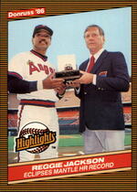 1986 Donruss Highlights #10 Reggie Jackson|Mickey Mantle