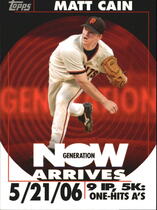 2007 Topps Generation Now Vintage (Arrives) #GNV14 Matt Cain