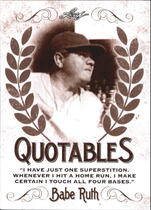2016 Leaf Babe Ruth Collection Quotables #Q-4 Babe Ruth
