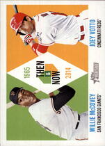 2014 Topps Heritage Then and Now #TAN-MV Joey Votto|Willie Mccovey