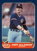 1986 Fleer Update #2 Andy Allanson