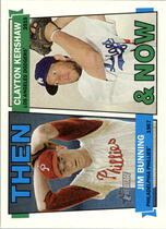 2016 Topps Heritage Then and Now #TAN-BK Clayton Kershaw|Jim Bunning