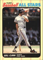 1989 Fleer Baseball All Stars #6 Will Clark