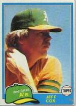 1981 Topps Base Set #133 Jeff Cox