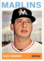 2013 Topps Heritage #528 Alex Sanabia