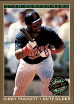 1993 O-Pee-Chee OPC Premier Star Performers (Gold Border Front) #11 Kirby Puckett