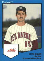 1989 ProCards Scranton/Wilkes-Barre Red Barons #716 Keith Miller