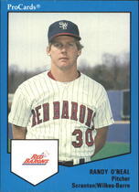 1989 ProCards Scranton/Wilkes-Barre Red Barons #726 Randy O'Neal