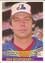 1984 Donruss Base Set #132 Dan Schatzeder