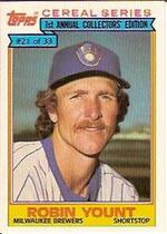 1984 Topps Cereal #21 Robin Yount
