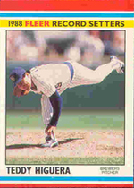 1988 Fleer Record Setters #19 Teddy Higuera
