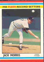 1988 Fleer Record Setters #26 Jack Morris