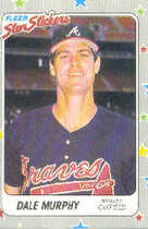1988 Fleer Star Stickers #77 Dale Murphy