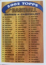 2002 Topps Base Set #CK2 Checklist Series 2