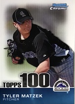 2010 Bowman Chrome Topps 100 Prospects #TPC8 Tyler Matzek
