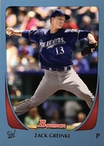2011 Bowman Blue #125 Zack Greinke