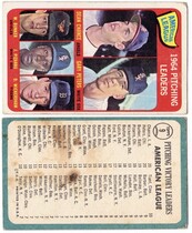 1965 Topps Base Set #9 A.L. Pitching Ldrs