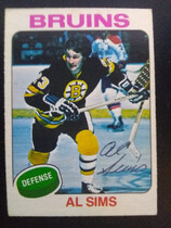 1975 O-Pee-Chee OPC NHL #136 Al Sims
