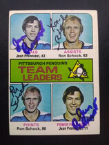 1975 O-Pee-Chee OPC NHL #326 Penguins Leaders