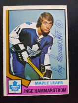 1974 O-Pee-Chee OPC NHL #88 Inge Hammarstrom