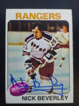 1975 O-Pee-Chee OPC NHL #279 Nick Beverley
