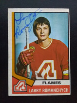 1974 O-Pee-Chee OPC NHL #157 Larry Romanchych