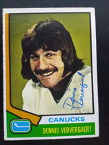 1974 O-Pee-Chee OPC NHL #207 Dennis Ververgaert