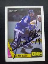 1987 O-Pee-Chee OPC Base Set #254 Alain Cote