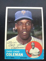 1963 Topps Base Set #27 Choo Coleman