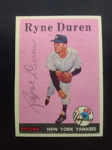 1958 Topps Base Set #296 Ryne Duren