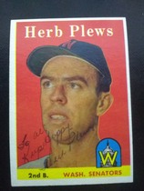 1958 Topps Base Set #109 Herb Plews