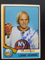 1974 O-Pee-Chee OPC NHL #367 Lorne Henning