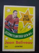 1969 O-Pee-Chee OPC Base Set #220 Jean Beliveau