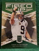 2017 Donruss Elite Fired Up Green #9 Drew Brees