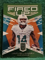 2017 Donruss Elite Fired Up Green #19 Jarvis Landry