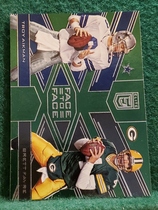 2017 Donruss Elite Face to Face Green #2 Brett Favre|Troy Aikman