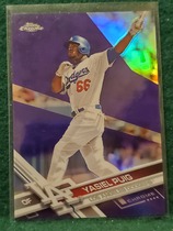 2017 Topps Chrome Blue Refractor #172 Yasiel Puig
